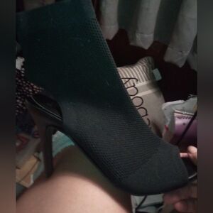 Brash stilettos black mesh size 8. 5